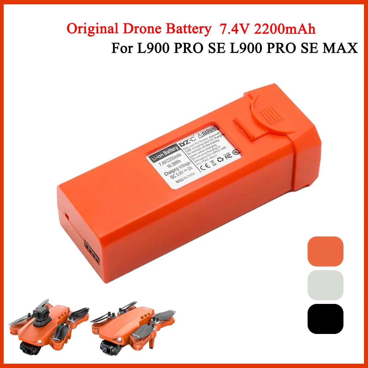 Drone Gimbal 2 Axis - Batteria L900 PRO SE Max batteria