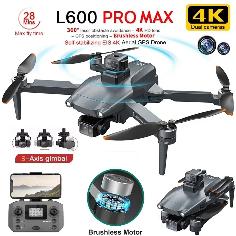 Drone Gimbal Brushless - L600 PRO MAX GPS Drone Professionale