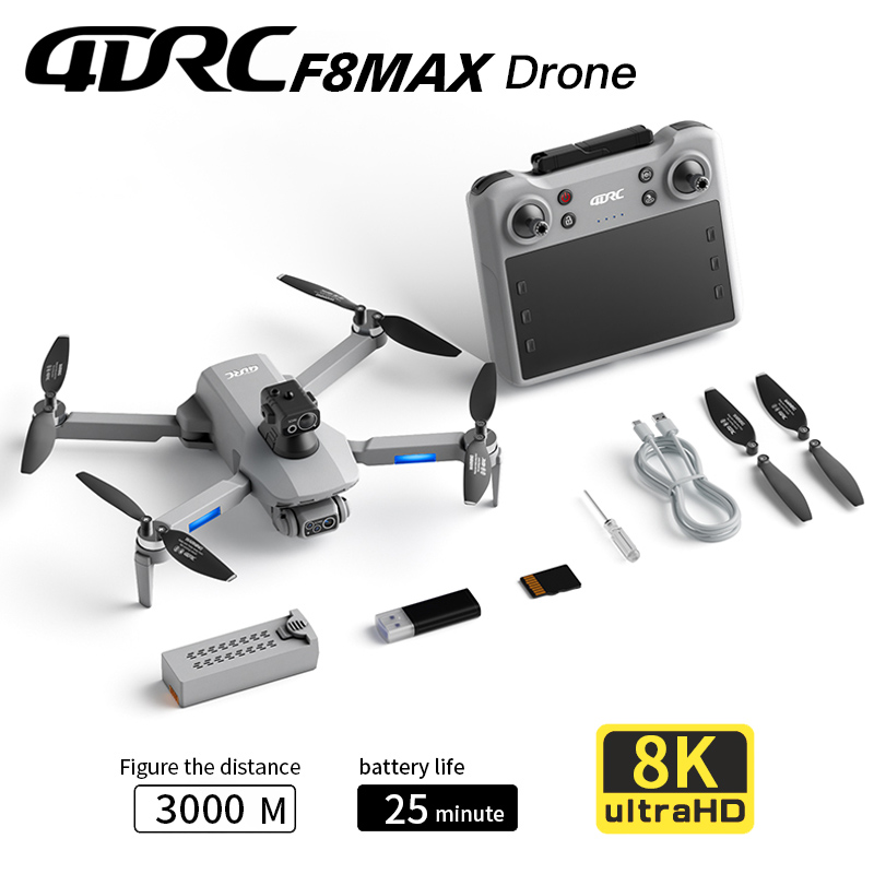 Drone Gimbal Brushless - F8 MAX GPS Drone Professionale 8K