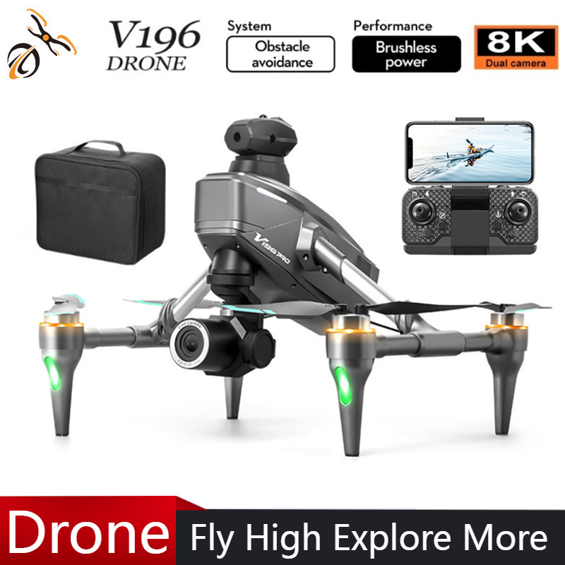 Drone Gimbal 2 Axis - 2025 V196 Evitamento automatico degli ostacoli