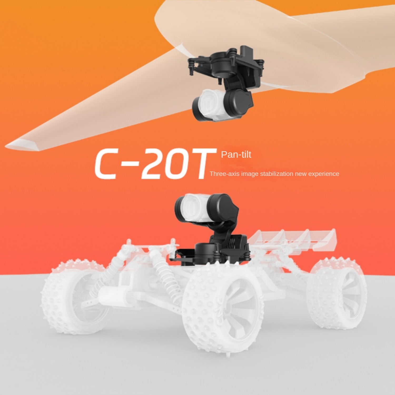 Drone Gimbal 3 Axis - NCZOBOE C-20T Modulo Gimbal FPV a