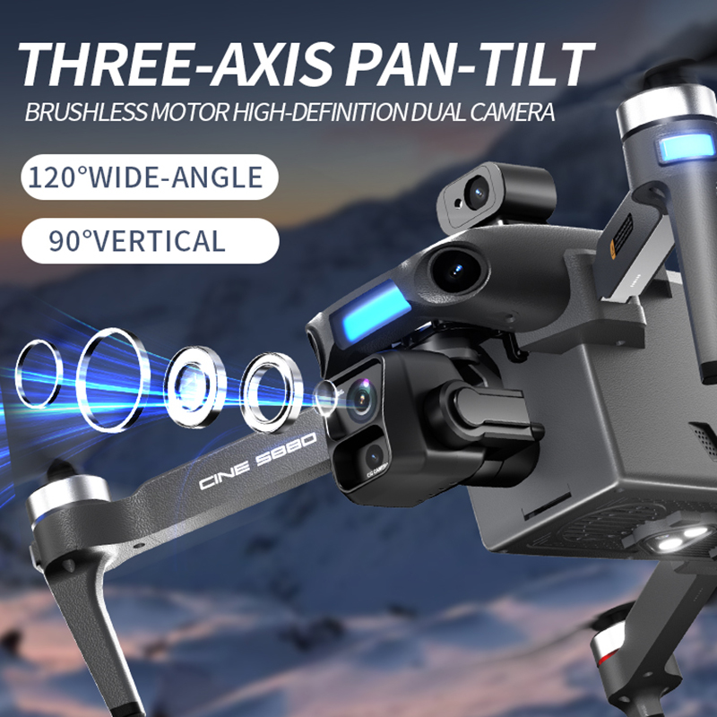 Nuovo Drone 2026 con Doppia Fo - Drone Gimbal 3 Axis recensione e prezzo