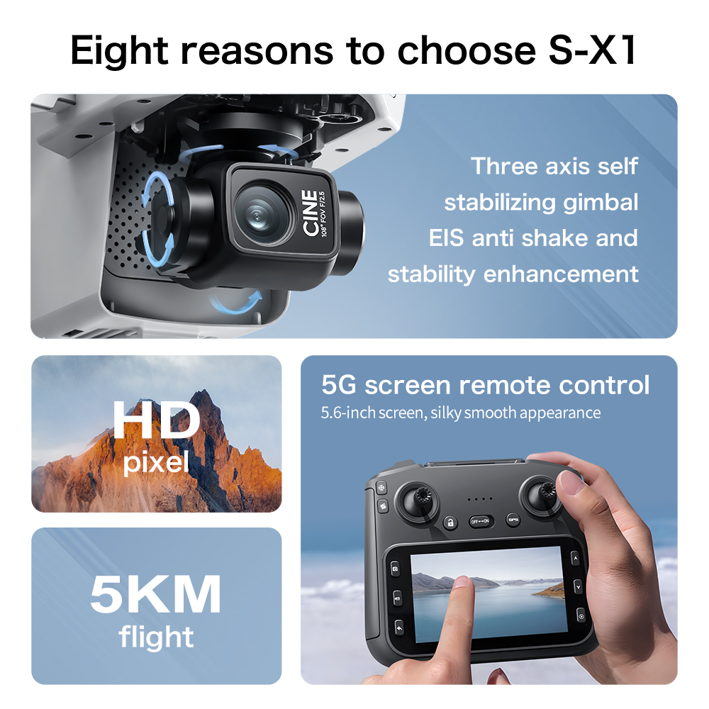 Drone GPS Lenovo S-X1 MAX con  - Drone Gimbal 3 Axis recensione e prezzo
